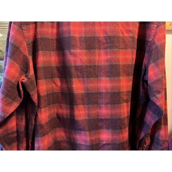 PENDLETON Mason Flannel Shirt Men’s XL Button Down Red Burgundy Plaid - Picture 10 of 11